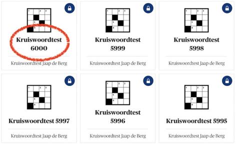 kruiswoordtest